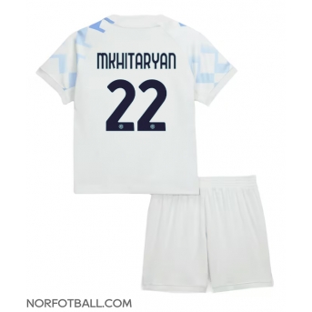 Billige Fotballdrakt Inter Milan Henrikh Mkhitaryan #22 Replika Bortedraktsett Barn 2025-26 Kortermet (med bukser)